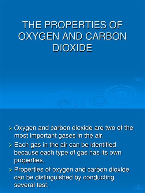 2- The Properties of Oxygen and Carbon Dioxide | Carbon Dioxide | Bicarbonate