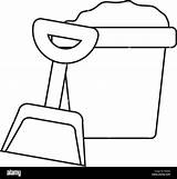 Bucket And Shovel Coloring Page Sketch Coloring sketch template
