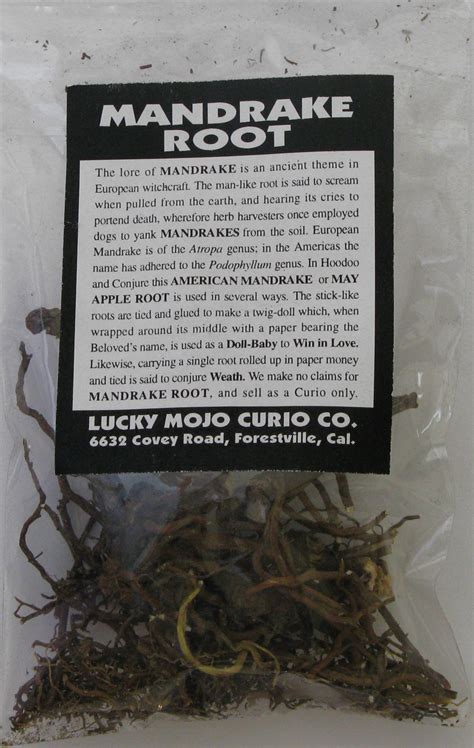 Herb Magic Catalogue: Mandrake Root