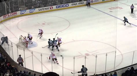 San Jose Sharks ice hockey action at SAP Center - YouTube