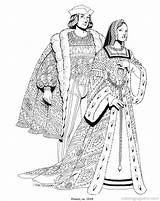 Clothing Of The Renaissance Coloring Pages  Home sketch template