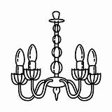 Icône De lustre Doodle Dessinés à La Main Ou Style Dicône Contour  sketch template