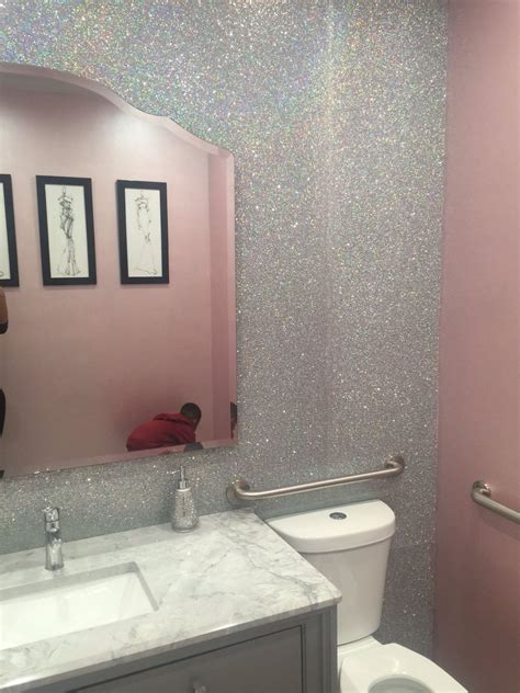 Pink Glitter Paint For Bathroom