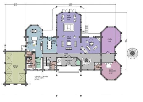 Unique Luxury Log Home Floor Plans - New Home Plans Design