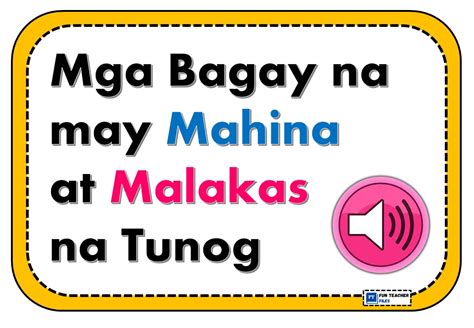 Malakas at Mahinang Tunog - Fun Teacher Files