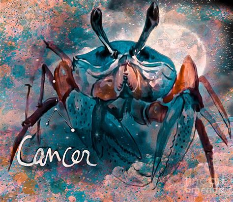 Cancer Zodiac Art Mixed Media by Laurie's Intuitive - Fine Art America