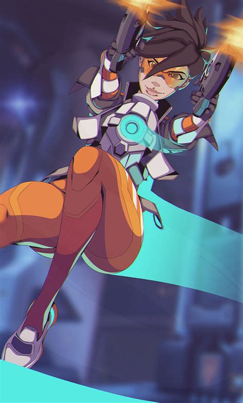 1280x2120 Resolution Overwatch 2 HD Tracer Illustration iPhone 6 plus Wallpaper - Wallpapers Den