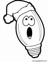 Printable Christmas Lights Coloring Page  Free Pages sketch template