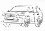 Lexus Coloring Page  LX sketch template