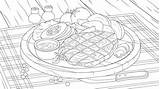 Steak Meal Coloring Stock Illustrations – 167  sketch template