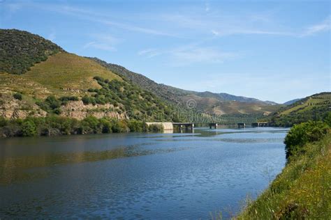 An Old Bridge At Douro River Stock Photo - Image of mountains ...