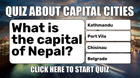 Quiz : Capital Cities