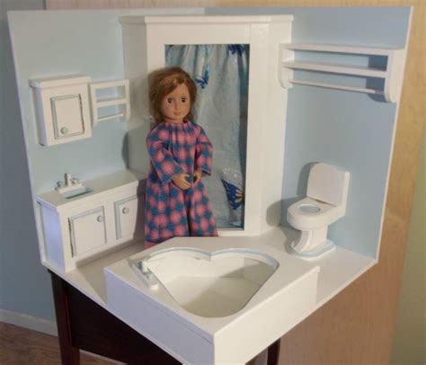 18 Inch Doll Bathroom Furniture | American girl doll house, American ...