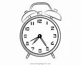 Old Alarm Clock Coloring Page For Kids  Free Clocks Printable sketch template