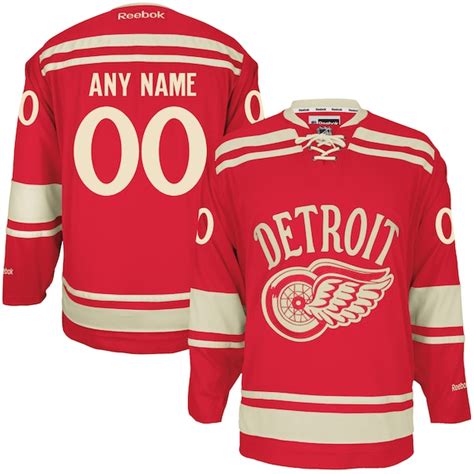 Reebok Detroit Red Wings 2014 Winter Classic Premier Custom Jersey ...