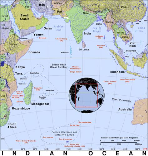 Indian Ocean · Public domain maps by PAT, the free, open source, portable atlas