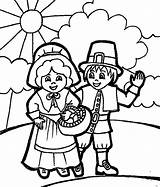 Kids Printable Pilgrim Coloring Pages For Thanksgiving sketch template
