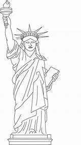 La Estatua De Libertad Para Colorear Imprimir E Dibujar – ColoringLib sketch template