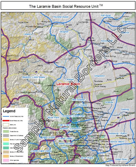 Laramie Basin map - Social Resource Units of the Western USA