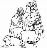 Shepherds Coloring Christmas Pages Jesus Angels Baby Visit Angel  sketch template