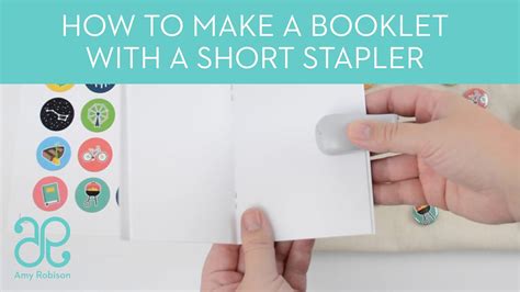 How to make a booklet with a short stapler - YouTube