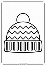 Free Printable Winter Hat Pdf Coloring Page sketch template