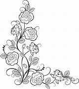 Rose Border Coloring Page sketch template