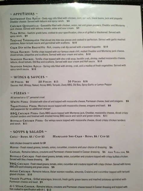 Hell's Kitchen menu, Menu restauracji Hell's Kitchen, Downtown Norfolk ...