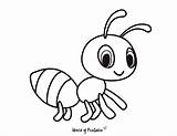 Cute Ant Coloring Page Coloring Pages sketch template