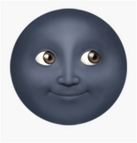 Moon Clipart Emoji - Black Moon Face Emoji , Free Transparent Clipart - ClipartKey