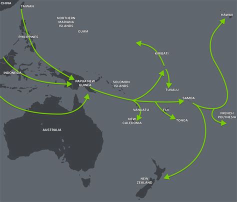 Polynesian Migration Map