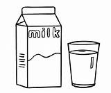 A Box And Glass Of milk coloring Sheet sketch template