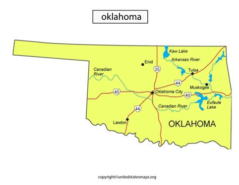 Oklahoma Political Map | Political Map of Oklahoma