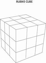 Rubicks cube Coloring Printable Page For Kids sketch template