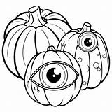 Eyeball coloring Pages With Pumpkins  Coloring Fun Zone sketch template