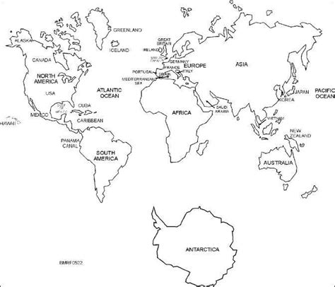 Blank Labeled World Map