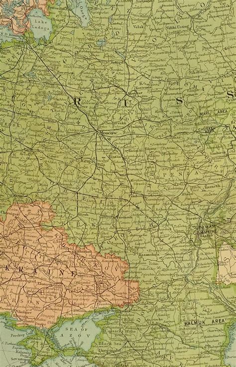 1922 MAP EASTERN EUROPE UKRAINE ROMANIA BULGARIA POLAND RUSSIA KALMUK AREA | eBay