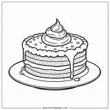 Kuchen Ausmalbilder  34 Kostenlose Druckbare sketch template