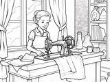 Sewing Creativity In Coloring  Page sketch template