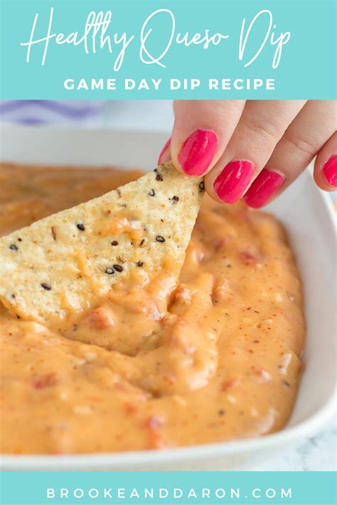 Make this Healthy Queso Dip Recipe for the perfect addition to taco night or a great game day ...