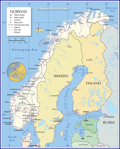 Map Of Airports In Norway