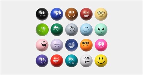 Stress Ball - Round - Emoji | MiniThrowBalls.com