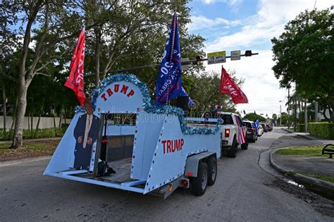 South Miami, Florida - November 1, 2020: Trump Car Parade - Dreamstime