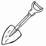 Shovel Pala Coloring Polvo Depositphotos Gezeichnet Freihand Sketch  sketch template