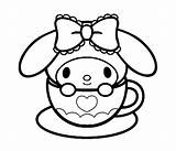 My Melody Printable Coloring Pages sketch template