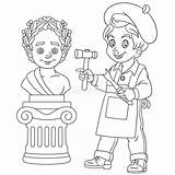 Sculptor Clipart sketch template