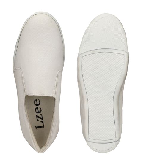 Buy Lzee Men's White Canvas Shoes Online @ ₹499 from ShopClues