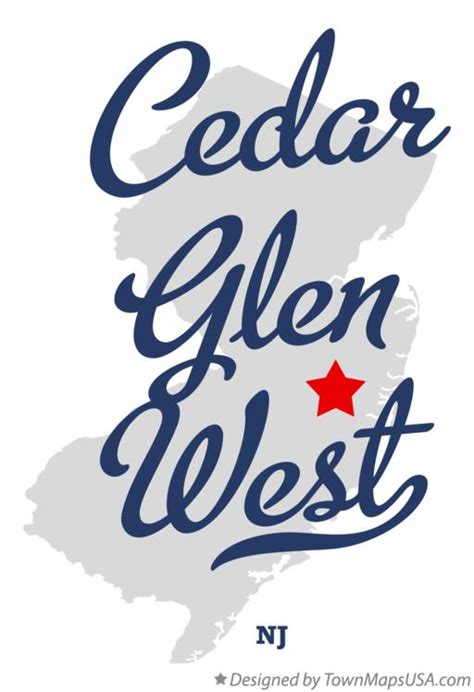 Map of Cedar Glen West, NJ, New Jersey