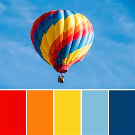 Hot Air Balloon Color Palette | Color palette, Colour palette, Hot air