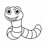 Cute Inchworm Coloring Page sketch template